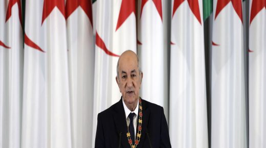 FILE- In this file photo dated Thursday, Dec. 19, 2019, Algerian president Abdelmadjid Tebboune delivers a speech during an inauguration ceremony in the presidential palace, in Algiers, Algeria. Algeria's peaceful "smile revolution" unseated the long-time president of Africa's largest country along with his powerful entourage and struck hard at the corruption they bred, and the new president Tebboune, recently called the movement â??blessed.â?Â (AP Photo/Toufik Doudou, FILE)
Abdelmadjid Tebboune