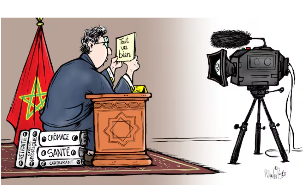 Le politicien cache les crises derrière des slogans rassurants