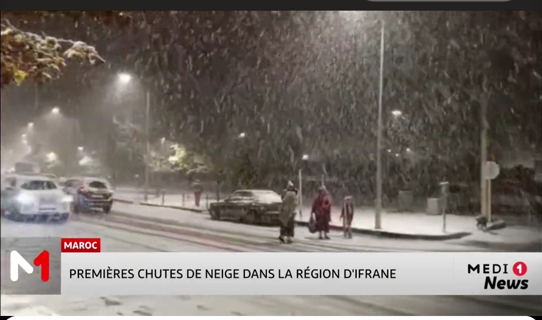 Chutes de neige dans la région d&rsquo;Ifrane