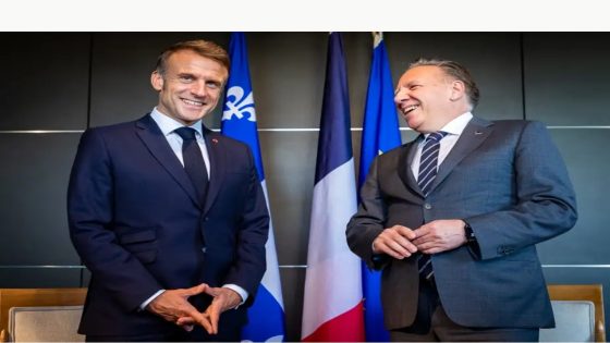 François Legault rencontre Emmanuel Macron à Montréal