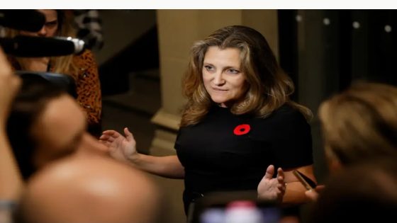 « Le Canada va s’en tirer », dit Freeland