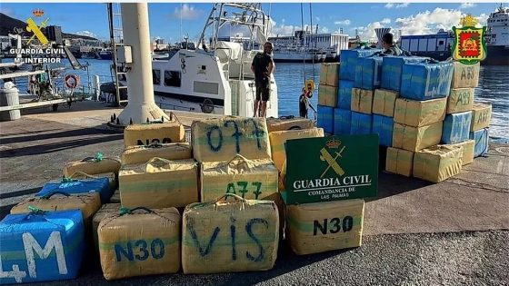 Canaries: plus de 4,7 tonnes de haschich saisies grâce à la coopération de la DGST