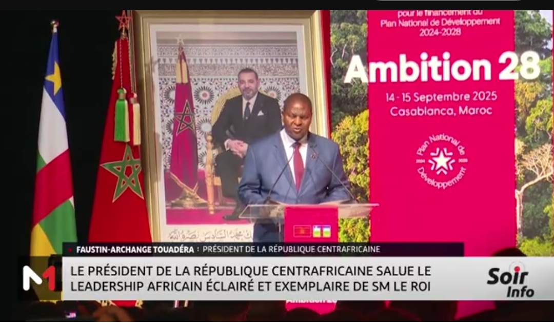 Le président de la Centrafrique salue le leadership africain « éclairé et exemplaire » de SM le Roi
