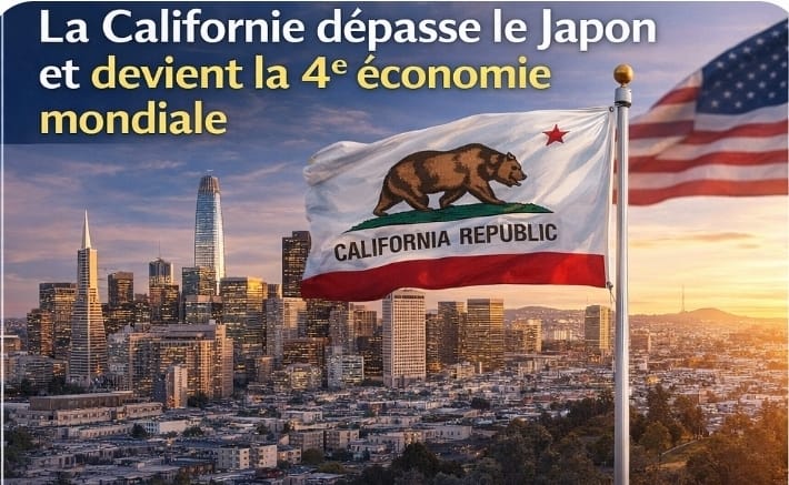 La Californie dépasse le Japon et devient la 4ᵉ économie mondiale